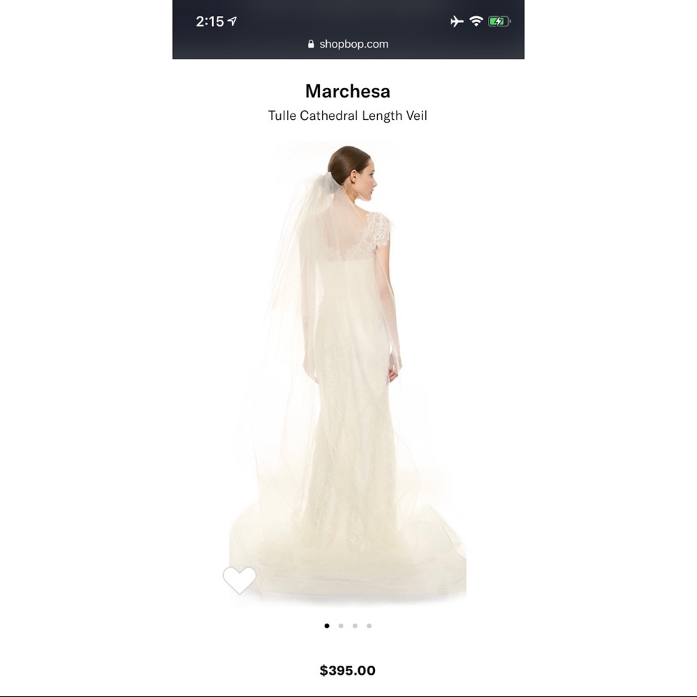 MARCHESA CATHEDRAL LENGTH TULLE VEIL IN WHITE